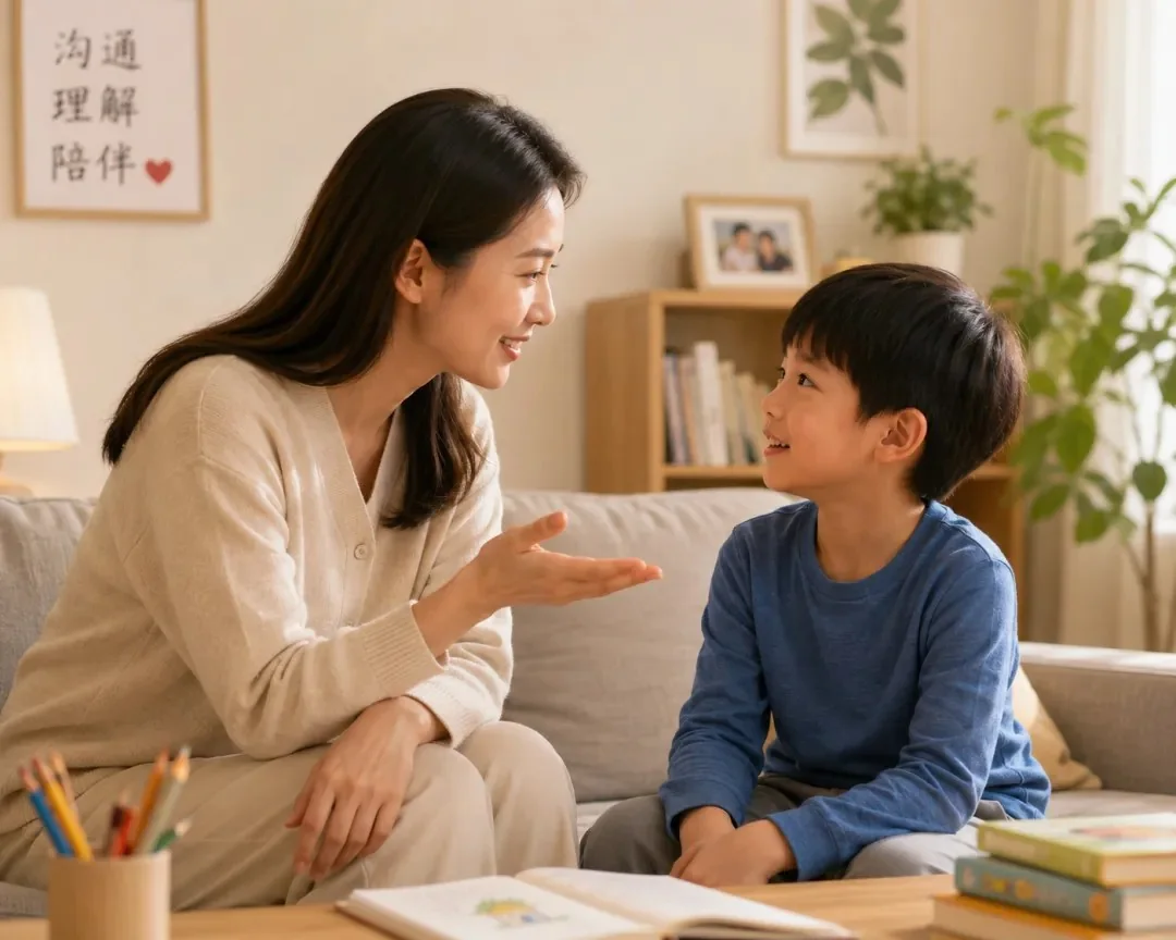 家长放下对抗，与孩子平静沟通